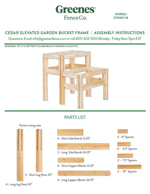 Two-Tiers Four Bucket Elevated Cedar Wood Garden Frame, 30 in. x 28 in. x 30 in. RCBG2TW2SV-18
