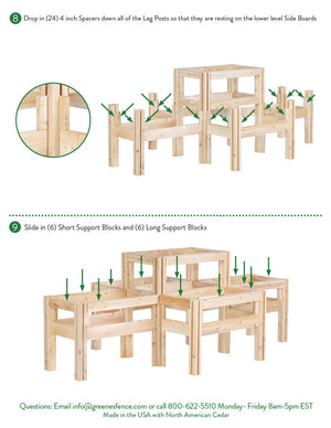 Two-Tiers Ten Bucket Elevated Cedar Wood Garden Frame, 79 in. x 43 in. x  30 in. RCBG2TW42SD-5
