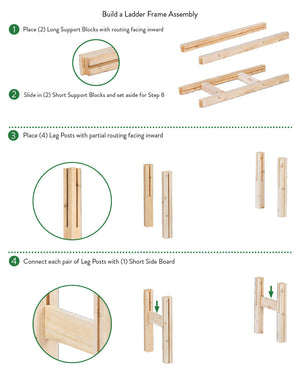 Three Bucket Elevated Cedar Wood Garden Frame, 43 in. x 16 in. x 20 or 30 in. RCBG3S-16 RCBG3T-12