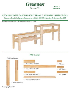 Two-Tiers Six Bucket Elevated Cedar Wood Garden Frame, 84 in. x 16 in. x 30 in. RCBG3SW3TH-4