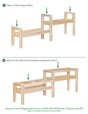Two-Tiers Six Bucket Elevated Cedar Wood Garden Frame, 84 in. x 16 in. x 30 in. RCBG3SW3TH-4