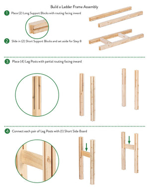 Three Bucket Elevated Cedar Wood Garden Frame, 43 in. x 16 in. x 20 or 30 in. RCBG3S-16 RCBG3T-12