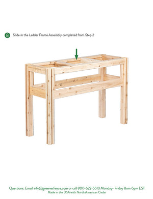 Three Bucket Elevated Cedar Wood Garden Frame, 43 in. x 16 in. x 20 or 30 in. RCBG3S-16 RCBG3T-12