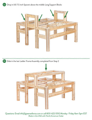 Two-Tiers Nine Bucket Elevated Cedar Wood Garden Frame, 43 in. x 43 in. x 30 in. RCBG3TW23SA-2