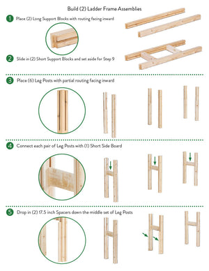 Six Bucket Elevated Cedar Wood Garden Frame, 84 in. x 16 in. x 20 or 30 in. RCBG3SW3SH-8 RCBG3TW3TH-7