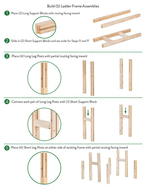 Two-Tiers Fifteen Bucket Elevated Cedar Wood Garden Frame, 125 in. x 43 in. x 30 in. RCBG3TW43SD-3