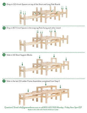 Two-Tiers Fifteen Bucket Elevated Cedar Wood Garden Frame, 125 in. x 43 in. x 30 in. RCBG3TW43SD-3