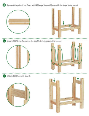 Three or Two Bucket Cedar Storage with Shelf, 44 in. or 31 in. x 16 in. x 30 in. RCBGS3STF-27