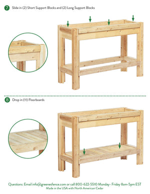 Three or Two Bucket Cedar Storage with Shelf, 44 in. or 31 in. x 16 in. x 30 in. RCBGS3STF-27