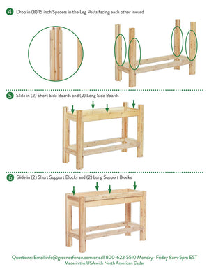 Twelve or Six Bucket Cedar Storage Shelves, 84 in. or 44 in. x 16 in. x 30 in. RCBGS6STW6ST-21