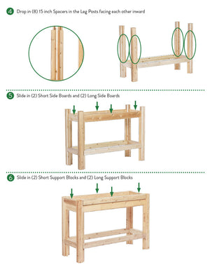 Twelve or Six Bucket Cedar Storage Shelves, 84 in. or 44 in. x 16 in. x 30 in. RCBGS6STW6ST-21