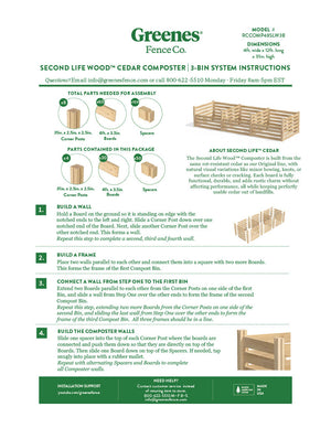 Second Life Wood™ 3-Bin Composter System