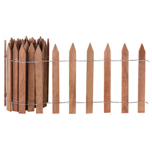 Brown Wooden Garden Picket Fence 12 ft x 16 in (4 Pack) RC24B-4C