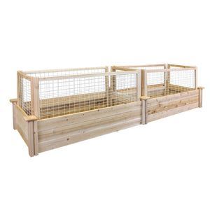 CritterGuard Cedar Fence Set for 2 ft x 8 ft Cedar Raised Bed RCCG2X8
