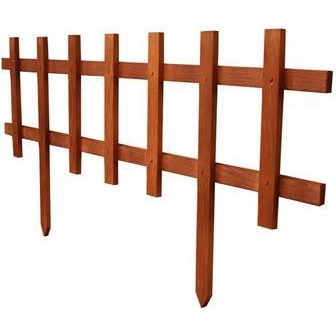 Small Deluxe Picket Fence - Brown (12 Pack)