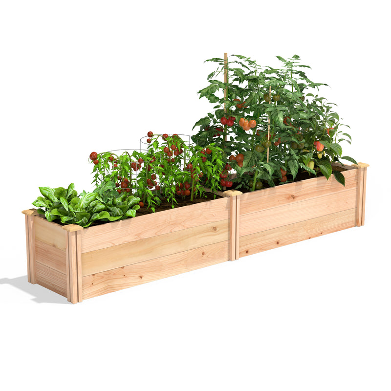Cedar Raised Garden Bed 16 in x 8 ft x 16.5 in RC169618P Greenes