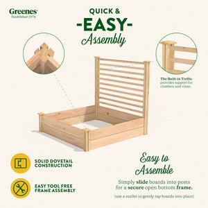 Premium Cedar Raised Garden Bed with Trellis