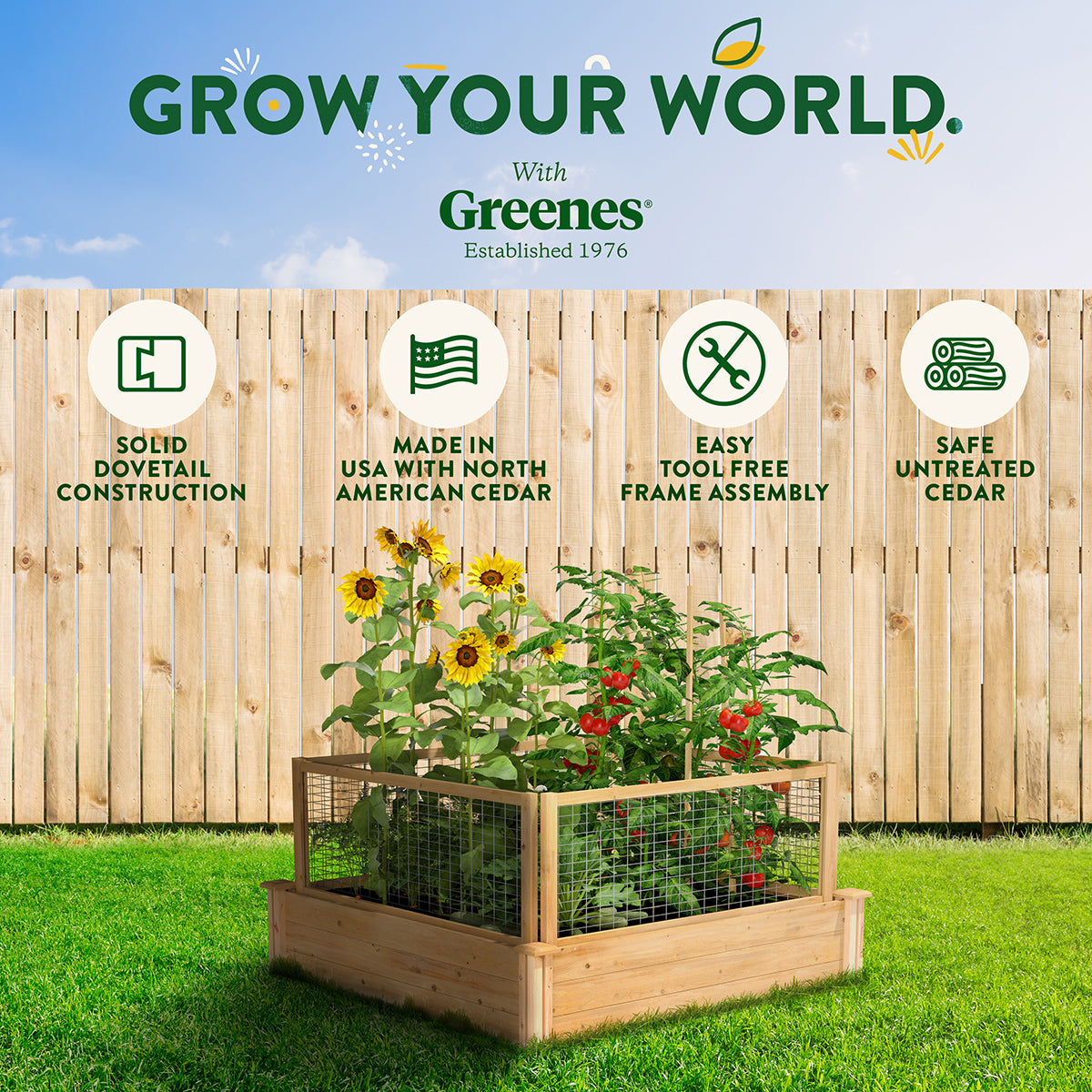 Greenes Fence Cedar Raised Garden Bed