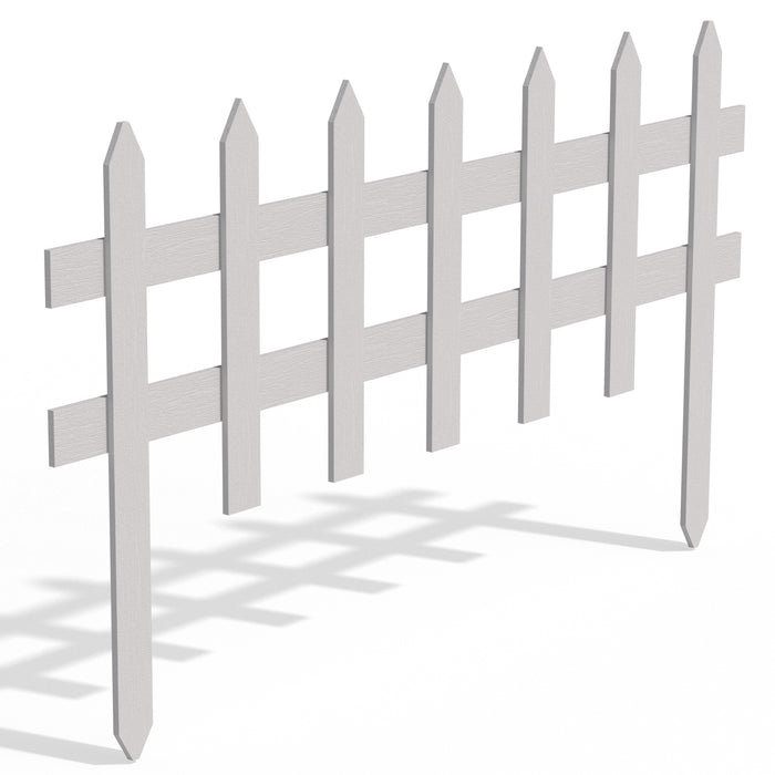 White Wooden Garden Picket Fence 36 in x 18 in RC74W