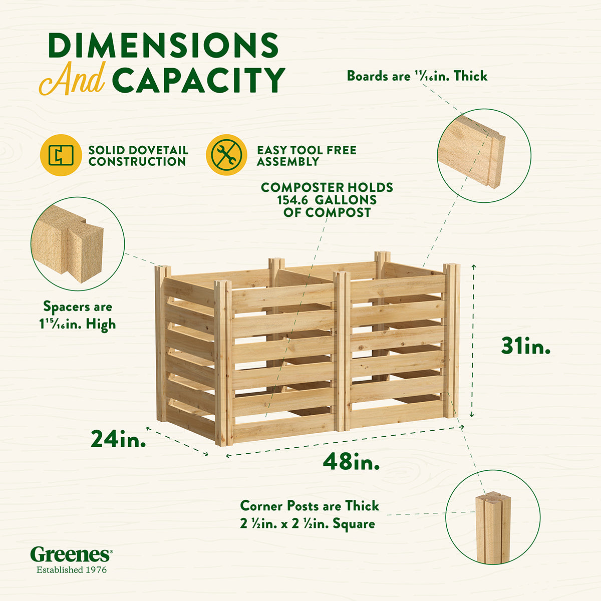 Cedar Wood Composter RCCOMP | Greenes Fence – Greenes Fence Company