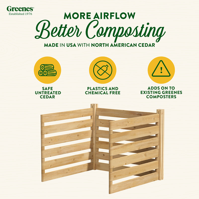 Cedar Wood Composter Add-On Kit RCCOMPADK | Greenes Fence – Greenes ...