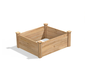 Best Value Cedar Raised Garden Bed Planter 2 ft W x 2 ft L x 10.5 in H (2-Pack) RCEC24244T-2P