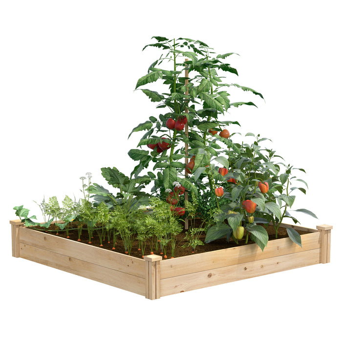 Best Value Cedar Raised Garden Bed Planter 48" W x 48" L x 7" H RCEC4C4