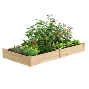 Best Value Cedar Raised Garden Bed Planter 48" W x 96" L x 10.5" H RCEC6T21B