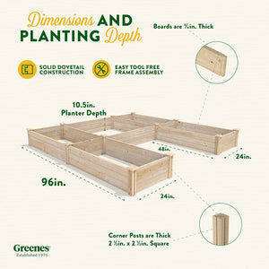 Cedar Raised U-Shaped Garden Bed RCUSB / RCPUSB / RCOCUSB