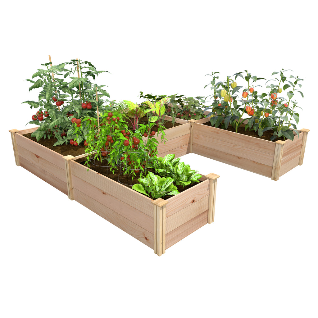 Cedar Raised U-Shaped Garden Bed RCUSB / RCPUSB / RCOCUSB