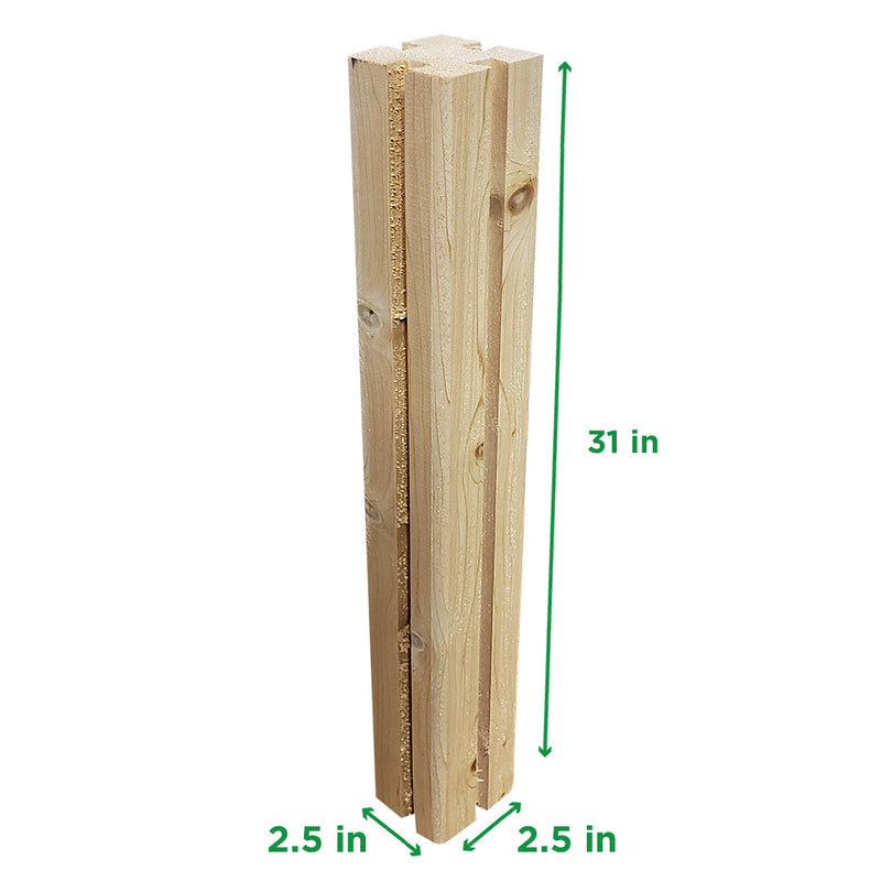 Cedar Composter Post 31 in x 2.5 in x 2.5 in RCP31 | Greenes Fence ...